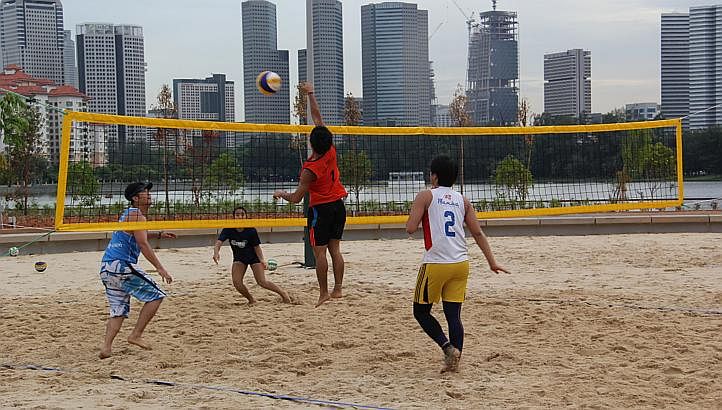 Sports Hub outdoor sand courts